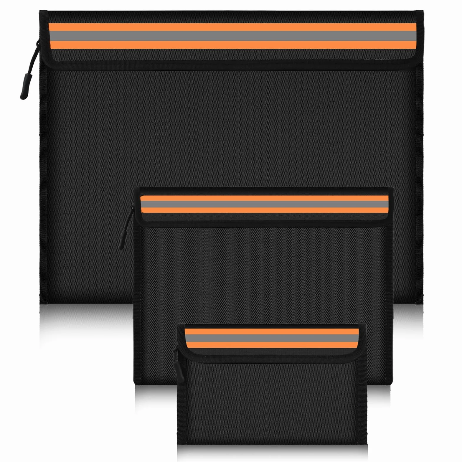 3 Piezas Bolsa Ignífuga, Bolsa de Documentos Ignífuga, Carteras Ignífugas Impermeable, Bolsa de Almacenamiento de Seguridad, para Proteger Objetos de Valor, Documentos, Pasaporte, Joyería