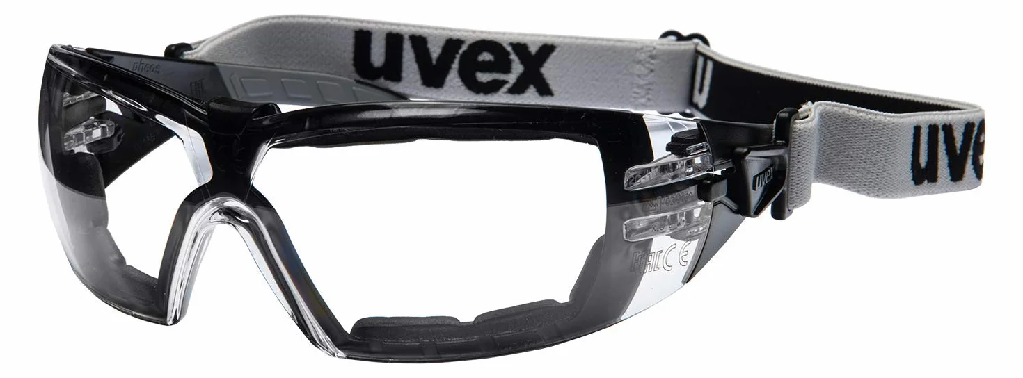 Uvex Gafas de seguridad Pheos Guard - Supravision Extreme - Transparente/Negro-Gris