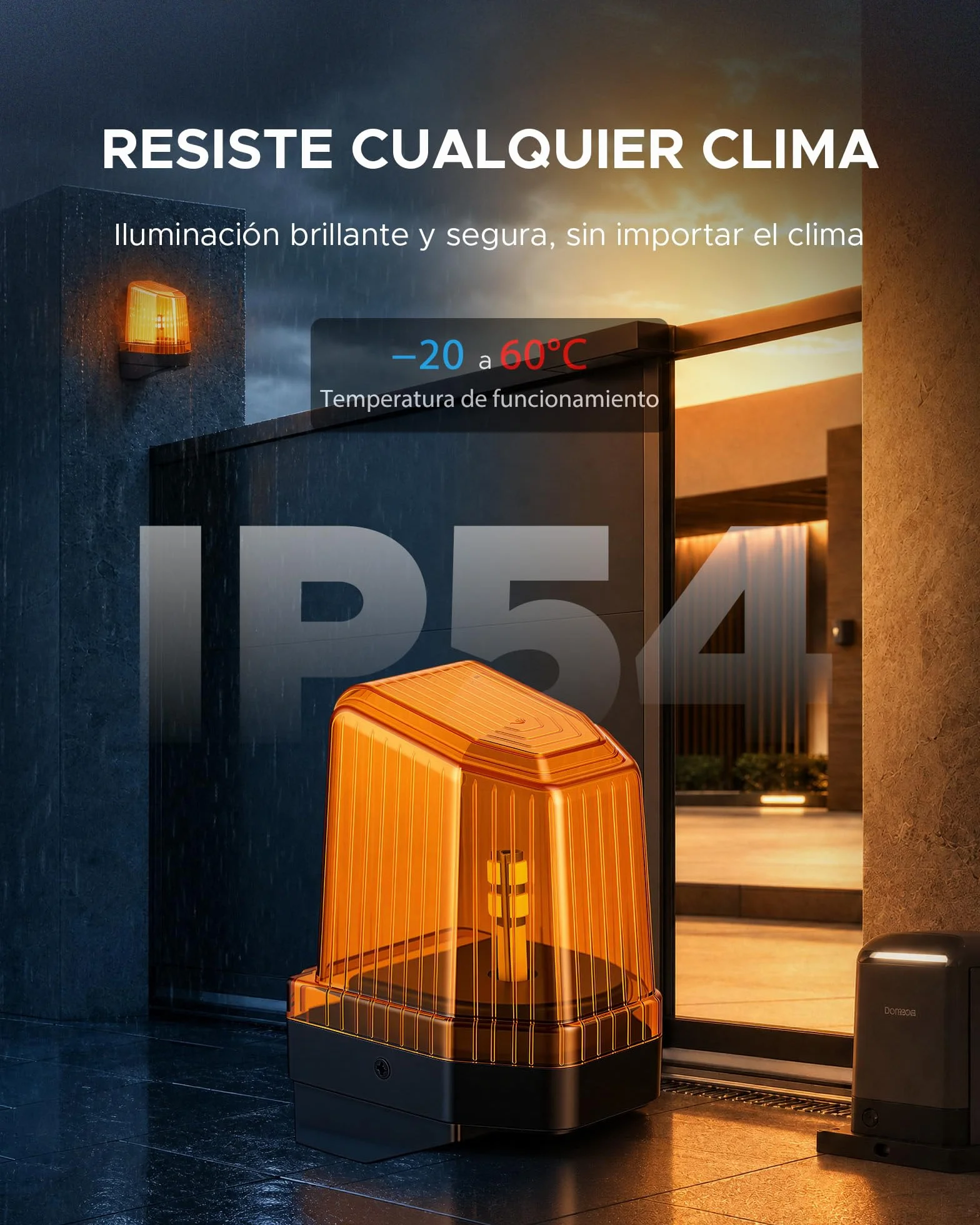 CO-Z Lámpara de Alarma Universal de Señal para Abrepuertas, Luz Estroboscópica LED de Seguridad 1 HZ, Luz de Advertencia para Motor Puerta de Corredera y Batiente