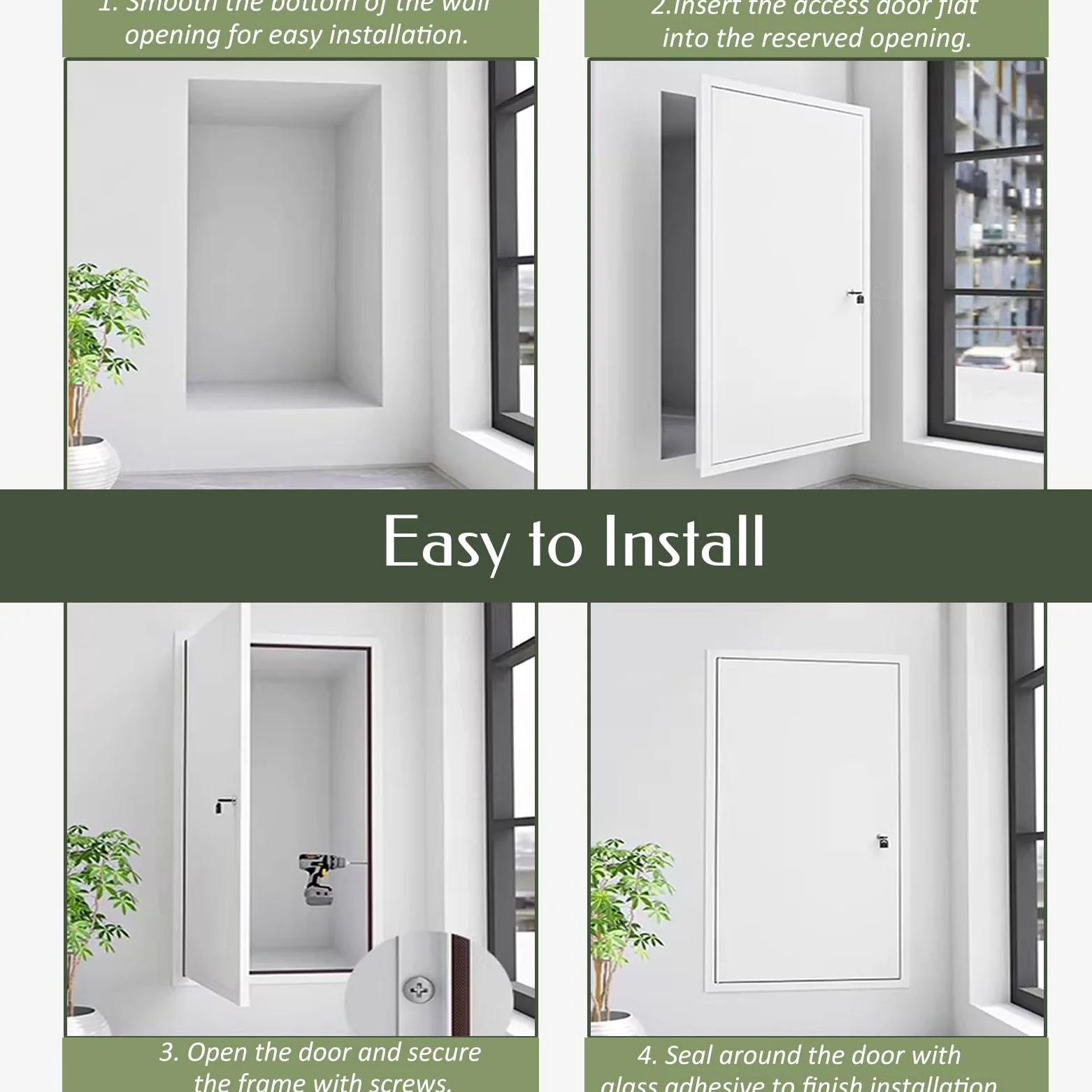 Trampilla Pladur Panel De Acceso De Aluminio Tipo Panal 30 40 50 60 Cm De Ancho, Insonorizado Y Resistente Al Calor, Puerta De Inspección con Cerradura para Plomería/Techo(40x110cm/16 x43)