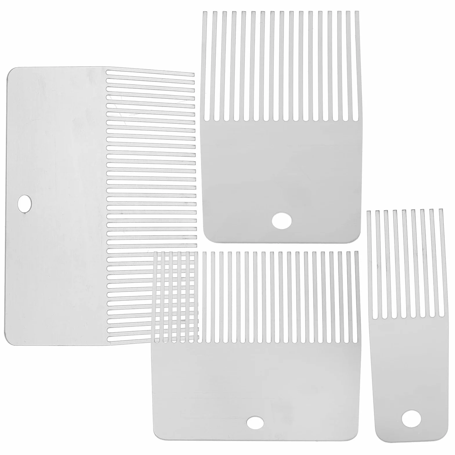 Peine Texturizado para Pintar Vetas en Paredes de Acero Inoxidable Herramienta Resistente y Precisa Kit de 4 Piezas para Proyectos de Textura y Decoración del Hogar