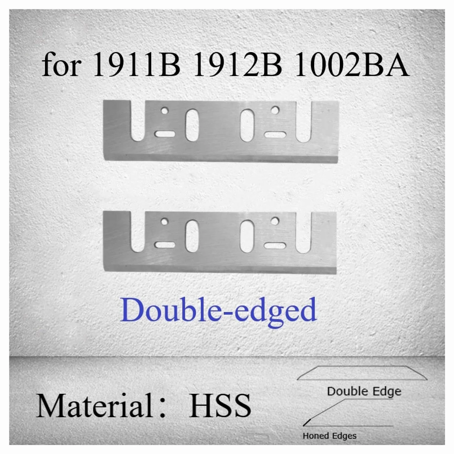 Cuchillas cepilladoras 10 piezas 110x29x3 mm Cuchilla cepilladora gruesa HSS for 1911B 1912B 1002BA, herramienta de cuchilla cepilladora for trabajar la madera, hoja reversible y de doble filo