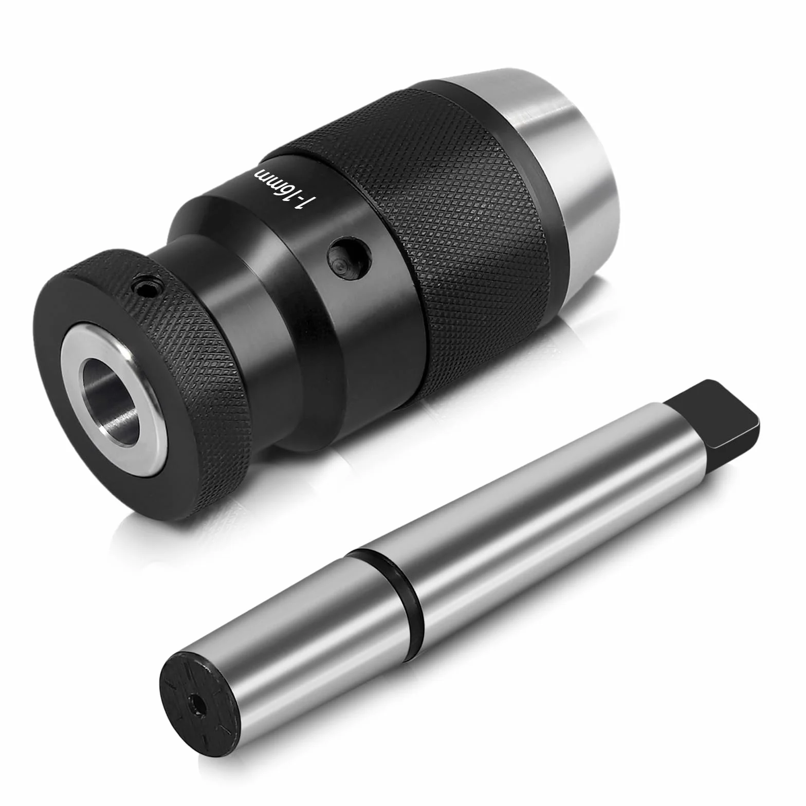 GETLITOOL Portabrocas Sin Llave de Ajuste Automático 1-16 mm MK3-B18, Cono Morse MK3 Autoaprehensible para Torno, Taladradora de Columna y Fresadora