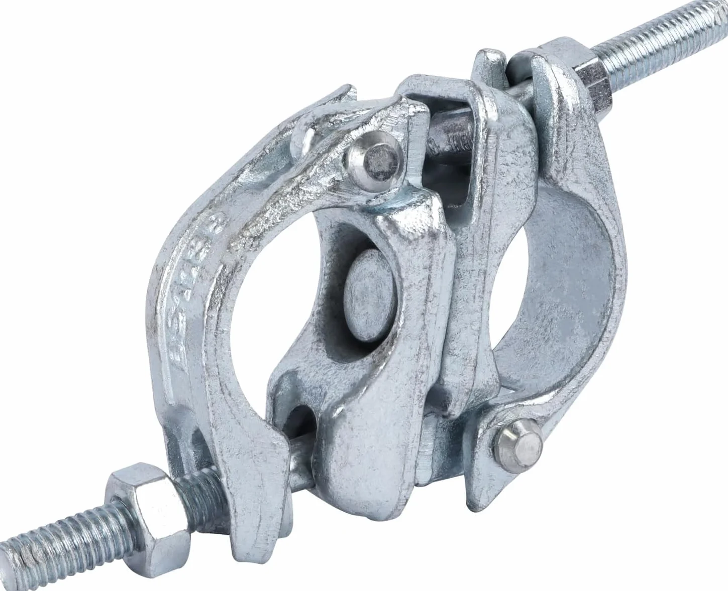 Fasceta para andamio, juntas giratorias de 360°, embrague doble, 48x48 mm, 2 piezas