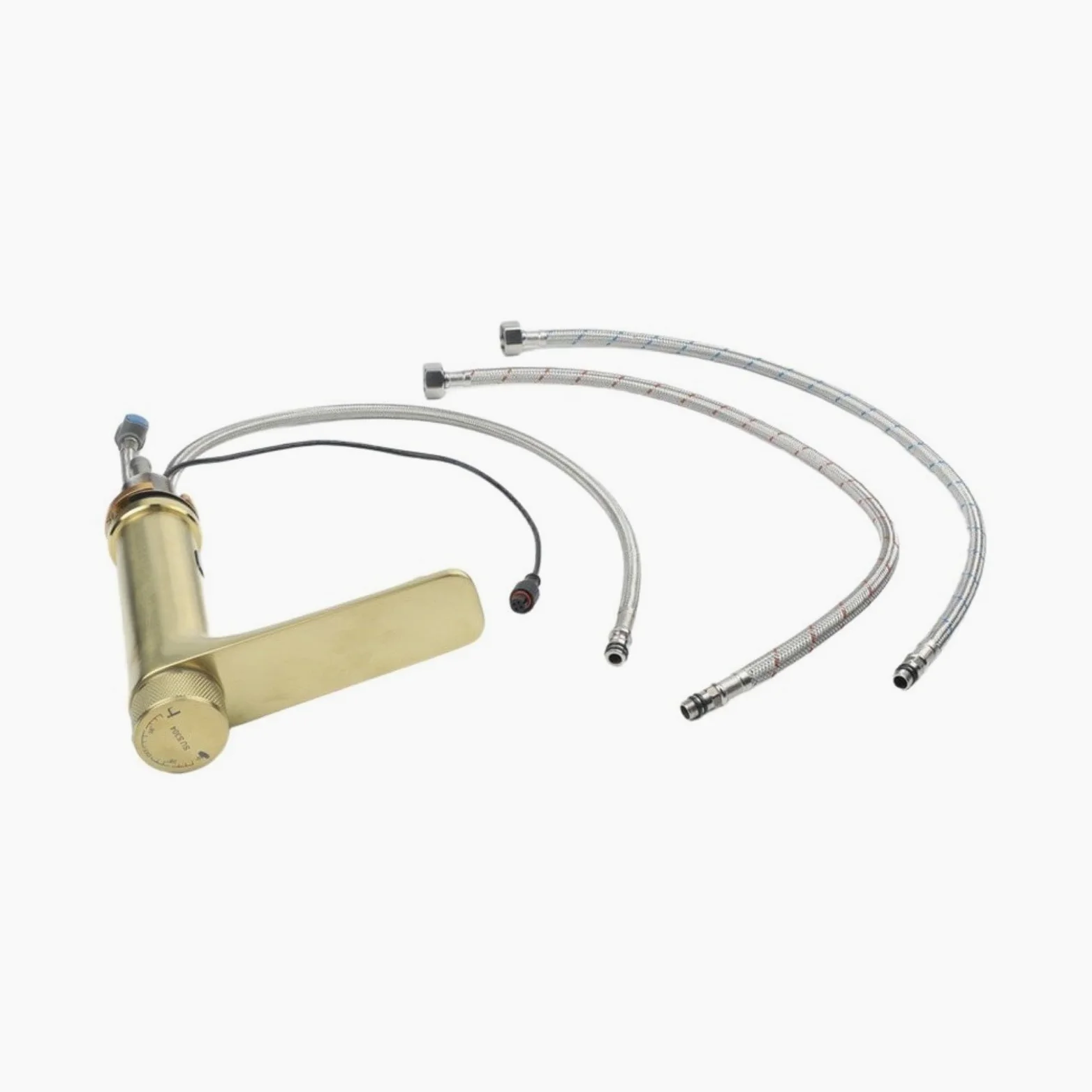 Grifo de sensor infrarrojo, grifo mezclador sin contacto, grifo de lavabo de baño con control de agua fría y caliente, activación automática del sensor, volante ergonómico antideslizante
