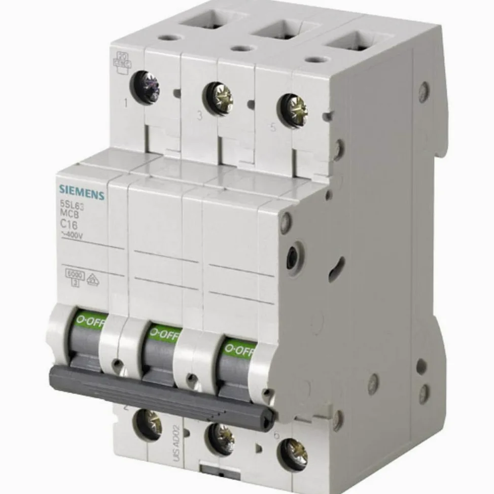 Siemens 5SL63167 Interruptor automático magnetotérmico 3P 16A Curva C 6kA 400V