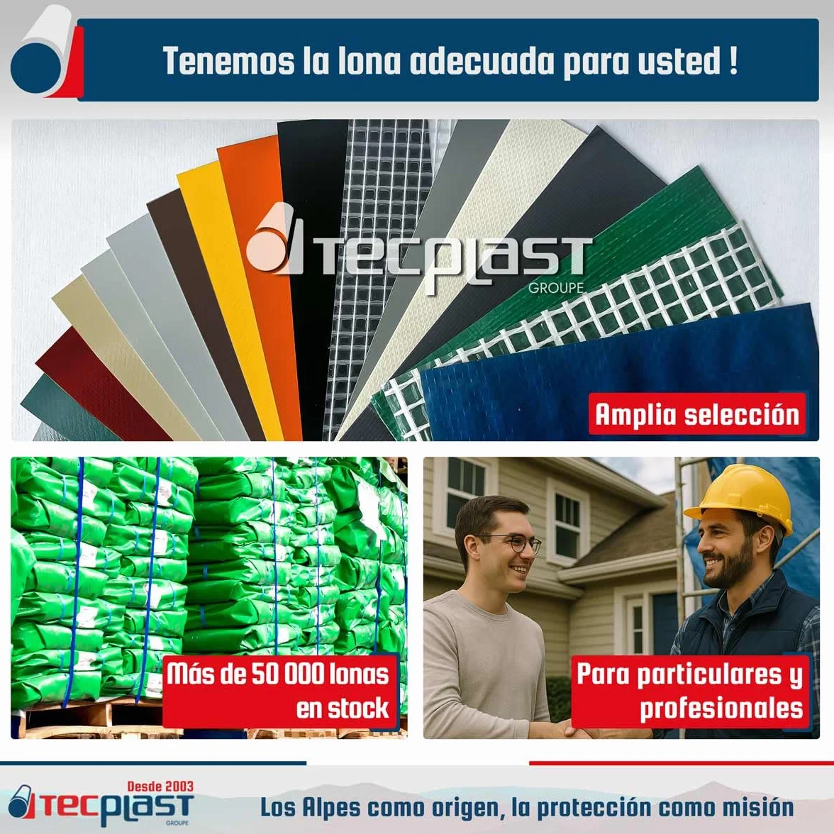 Lona Transparente Reforzada 3x4 m - TECPLAST - TR170MU - Lona Impermeable Anti UV