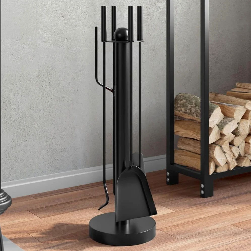 Genérico Juego de Herramientas para Chimenea de 5 Piezas, 18 x 56 cm, Acero,Casa y jardín,Accesorios para hornos de leña y chimeneas,Herramientas para chimeneas-156377