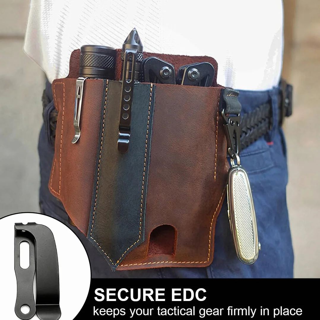 Clips Kydex para Funda de Cuchillo 2 Unidades – Extracción Rápida Ambidiestro para Acceso Táctico EDC, Sujeción Segura en Cinturón