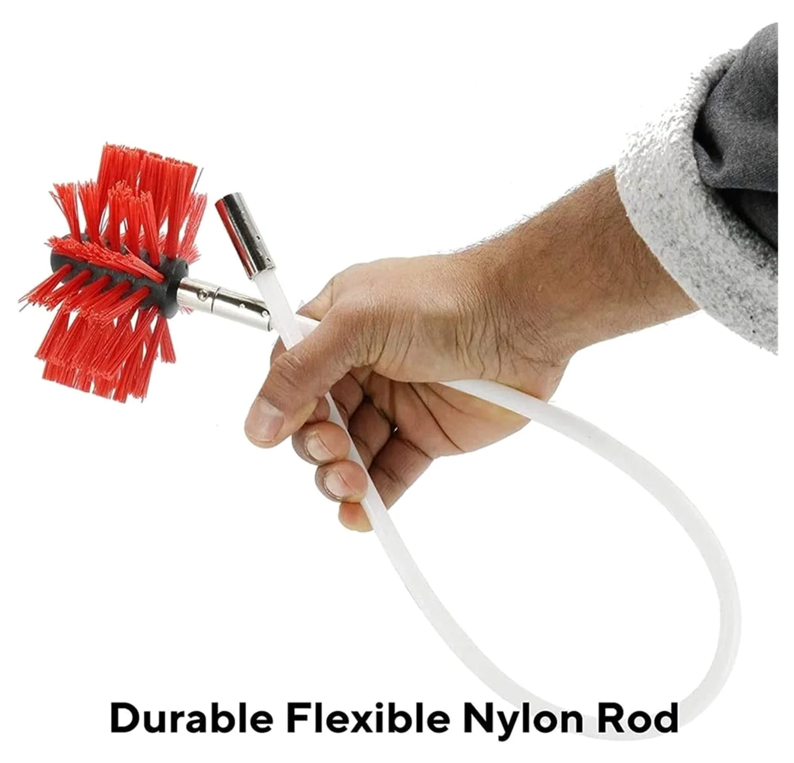 Kit De Deshollinador For Estufa De Pellets, Kit De Cepillo De Limpieza Giratorio, Varillas Flexibles De Nailon, Kit De Deshollinador For Uso Doméstico, Conductos(12 Rods,410mm)