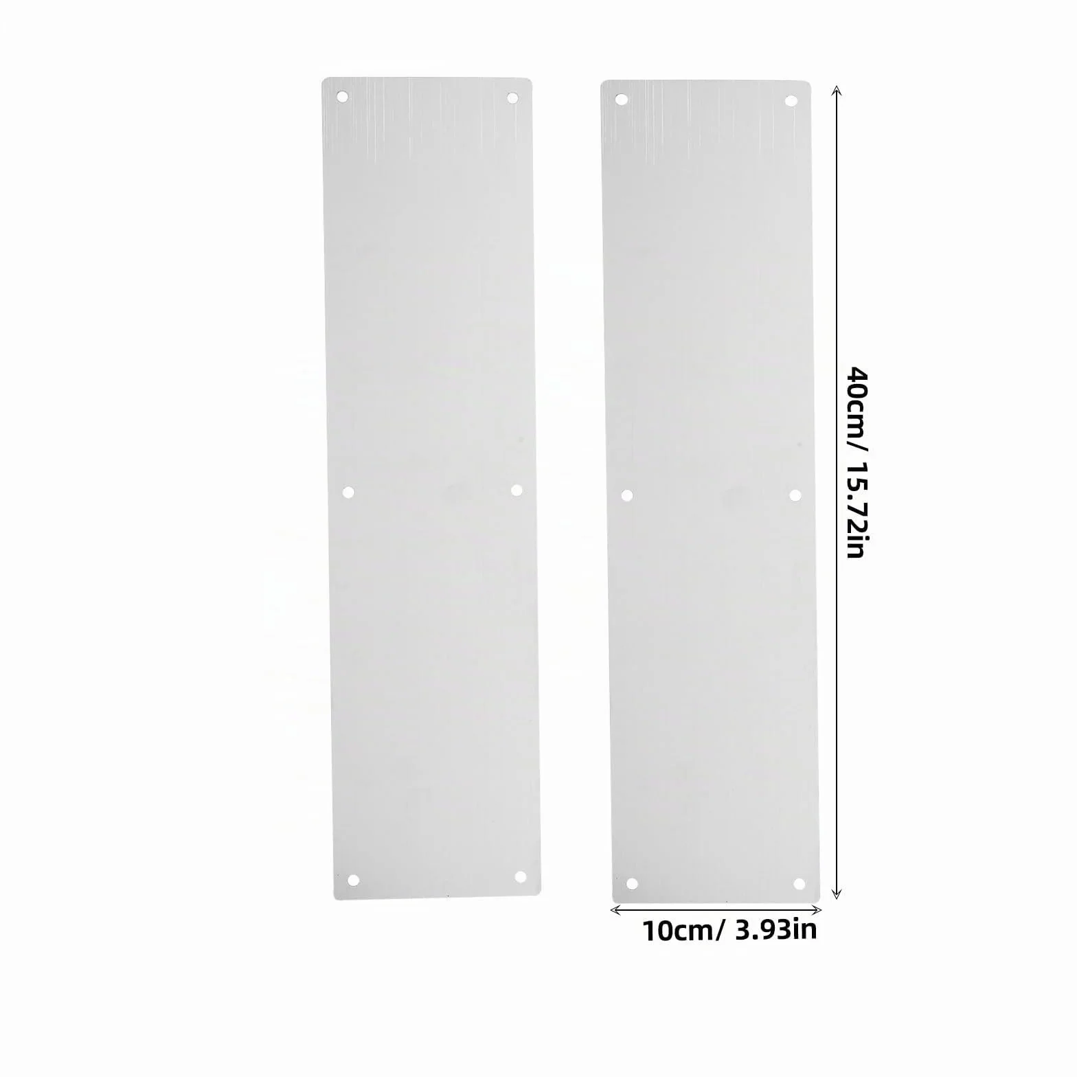 Angoily Placa De Protección Para Puerta De Acero Inoxidable 15.74X3.93X0.23In 2 Unidades Con Tornillos Para Puertas Interiores Y Exteriores Protección Contra Impactos Y Daños