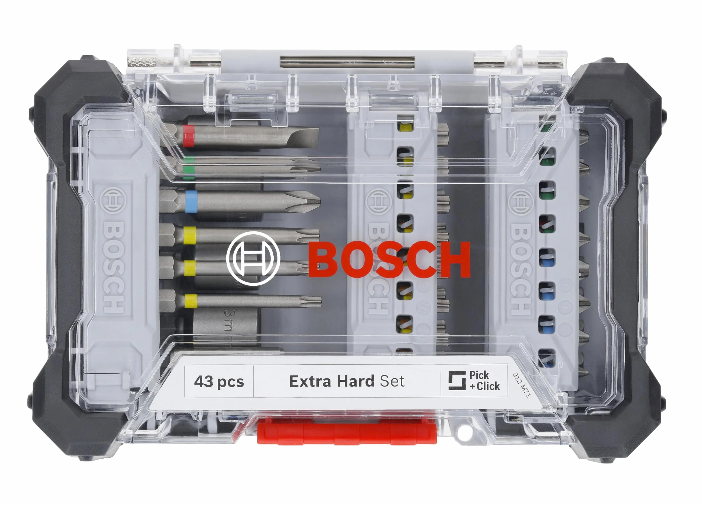 Bosch Juego de 43 puntas de destornillador extraduras, 43 piezas (197 x 110,5 mm, accesorios profesionales, destornilladores y taladros), Versión actual