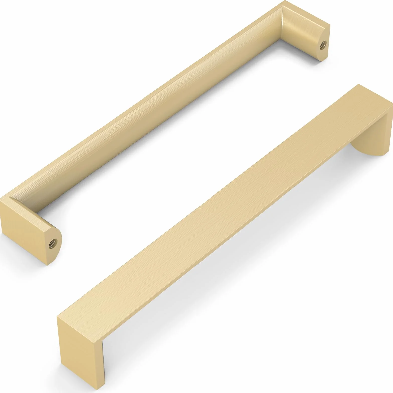 FURNIWARE Tiradores para muebles (10 unidades, latón, 160 mm, distancia entre orificios, armarios, cocina, muebles, cajones)