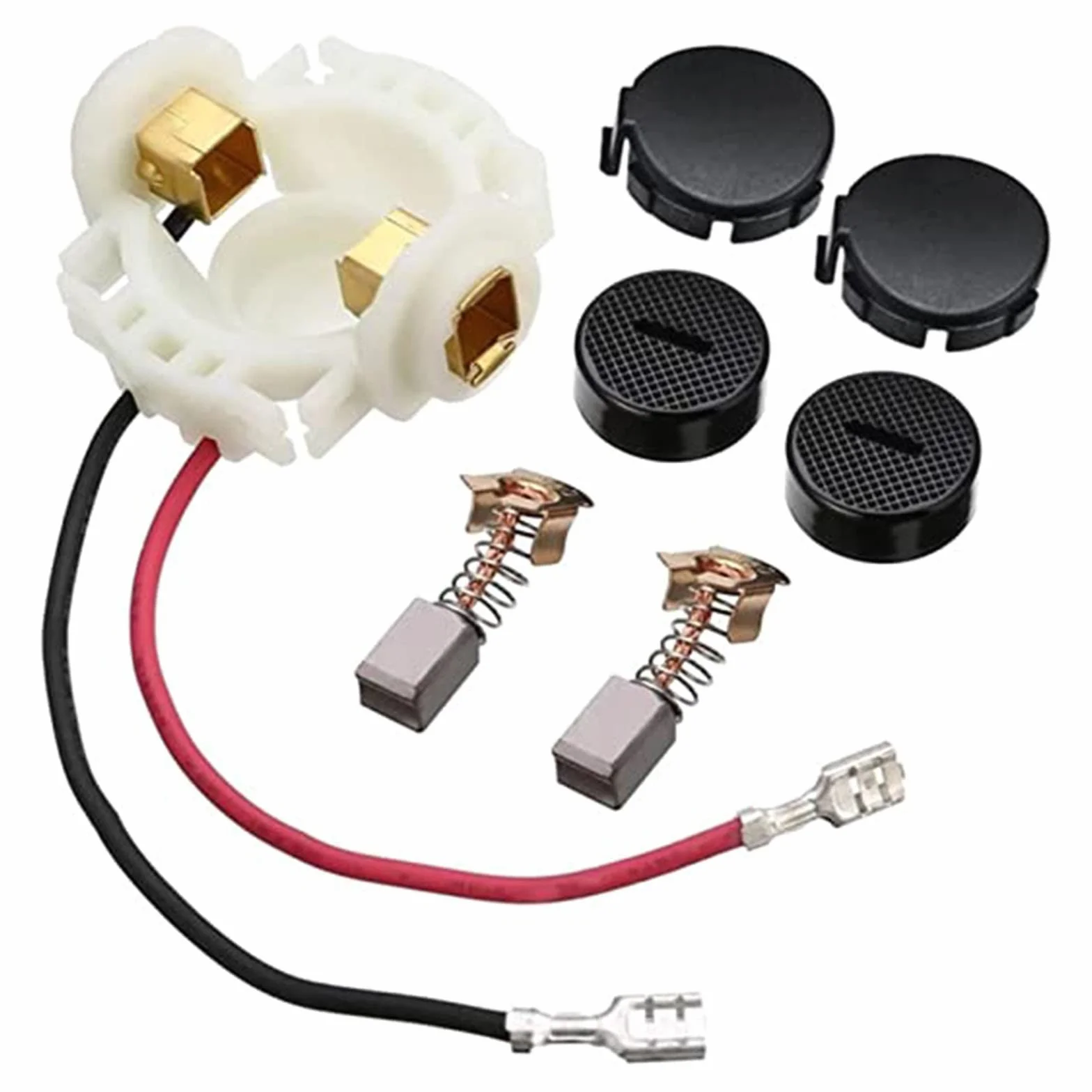 DAZZLEEX Juego de cepillos DGA452 para amoladora 18 V con tapas de portaescobillas 638921-2 Bga450 Bga452 Dga452 Bgd800 Cb430
