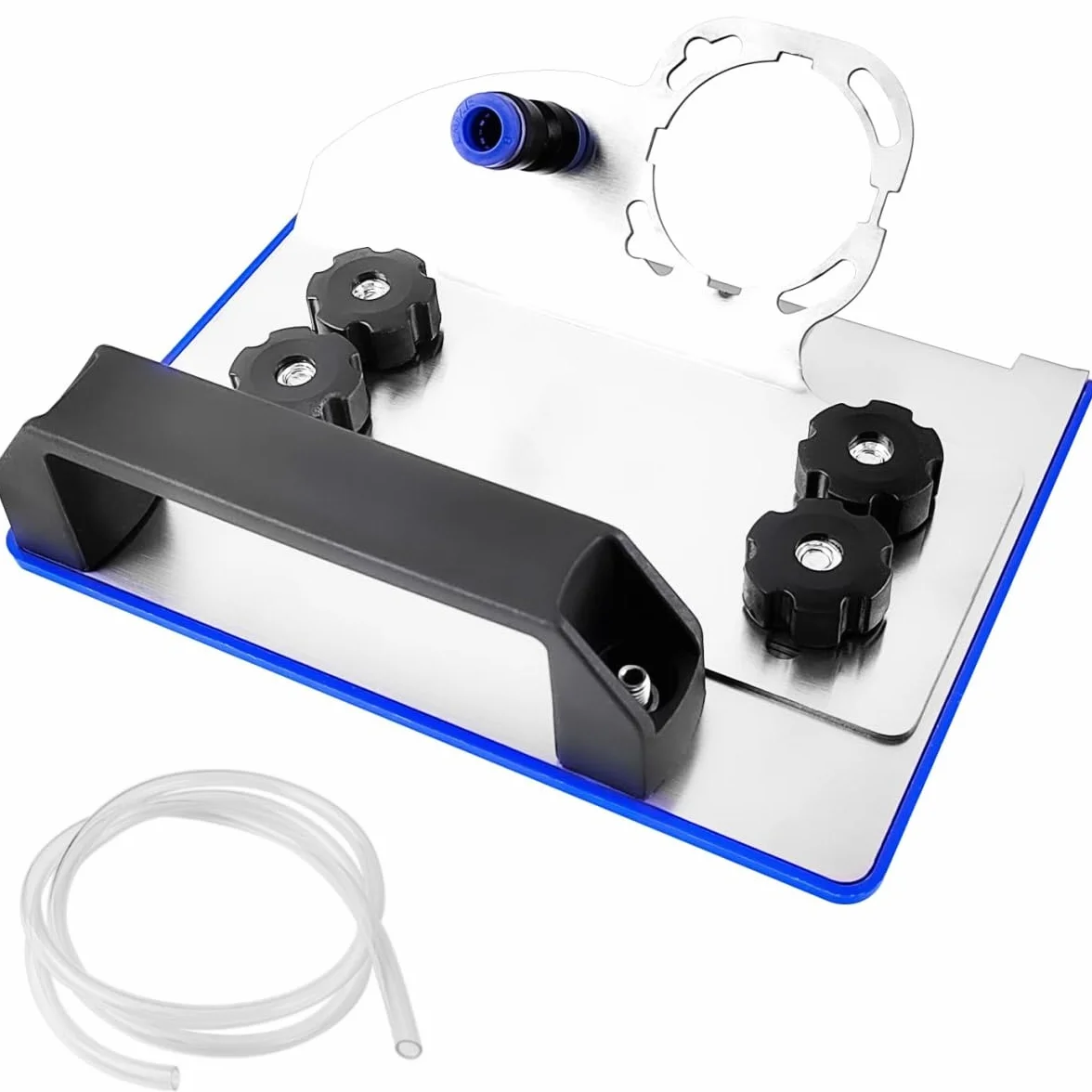 SQLJYU Soporte para Amoladora Angular, Ajustable para Amoladoras Tipo 100, Soporte para Maquina Cortar Azulejos, Herramienta de Biselado de Azulejos, Cortadora de Azulejos 45 Grados