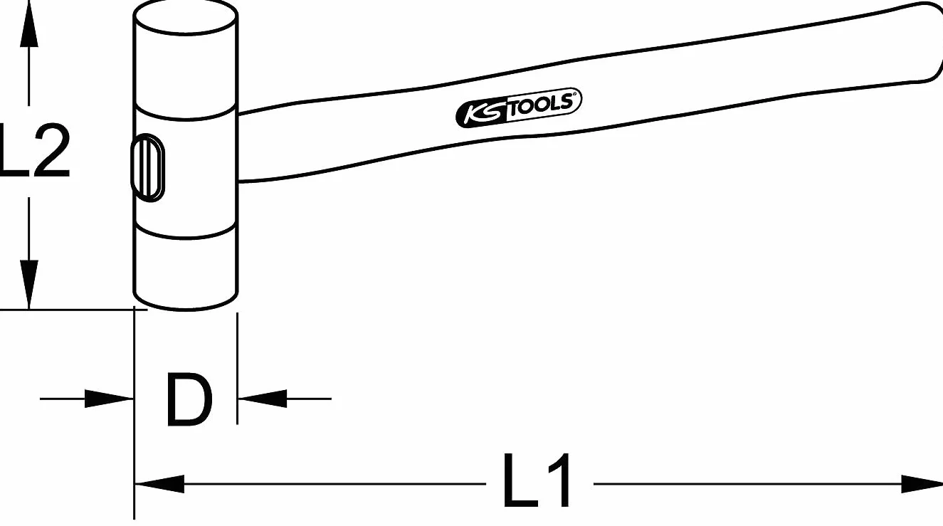 KS Tools 140.5211 - Martillo de nylon