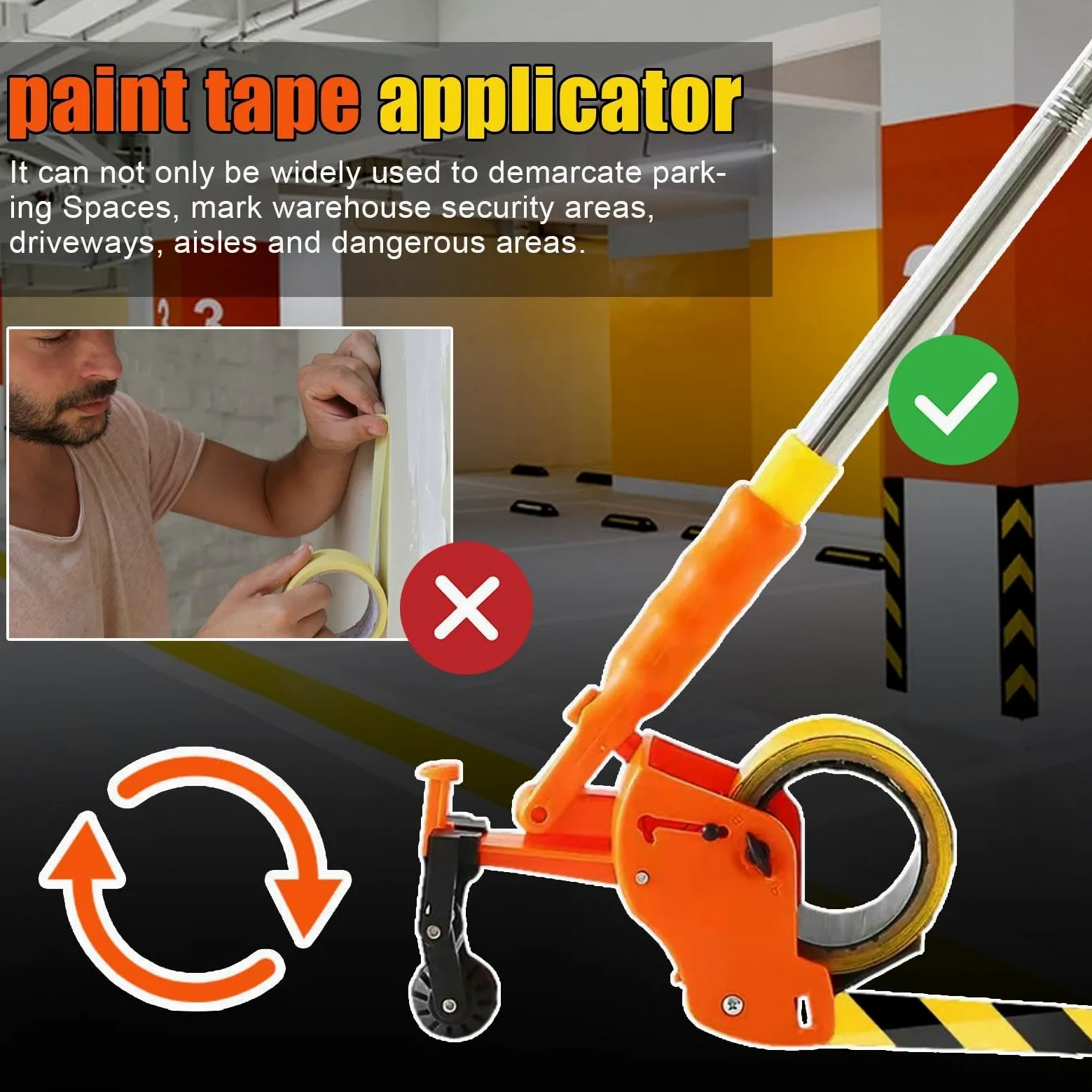 Aplicador de cinta, herramienta para proteger áreas pequeñas y grandes, aplicador de cinta de pintura