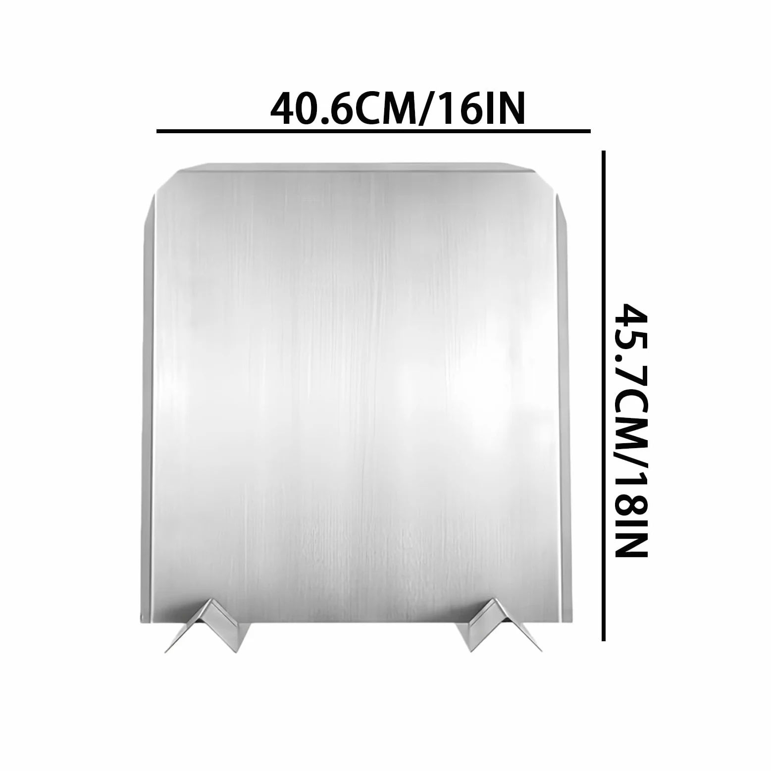 Placas De Protección para Chimenea con Patas 41x46 Cm Acero Inoxidable | Placas Reflectoras de Calor para Chimenea Para Hogar Apartamento Hotel Oficina Casa