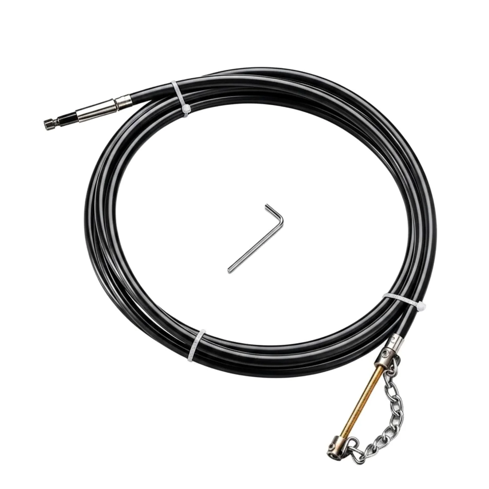 Desatascador de Cadena Fuerte Desatascado Serpiente Desatascadora Acero Inoxidable Desatascador de Drenaje Flexible para Tuberías Del Hogar, 3 Metros