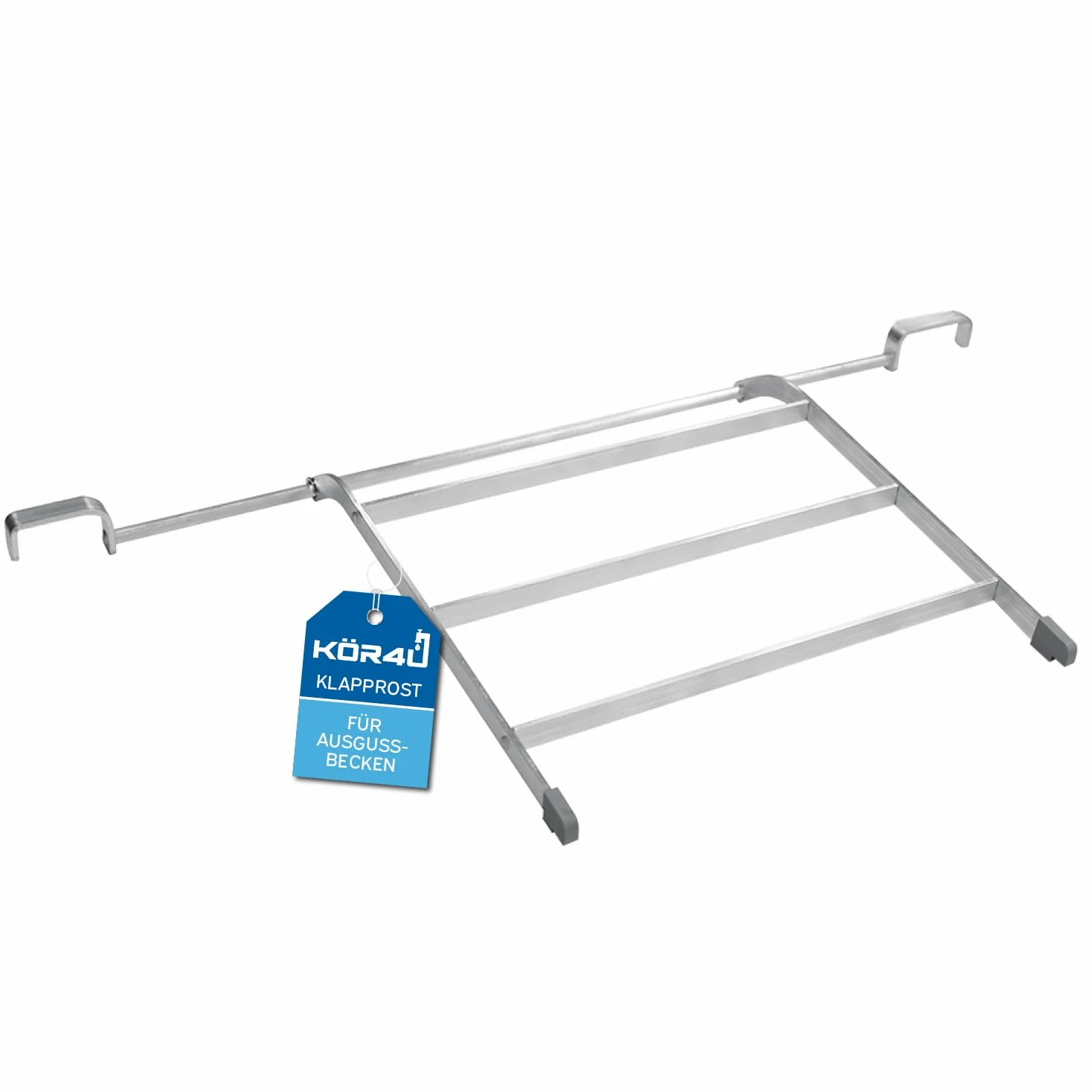 kör4u Soporte plegable para fregadero de 50 cm, de aluminio, para sótano, lavadero, jardín, garaje y fregadero