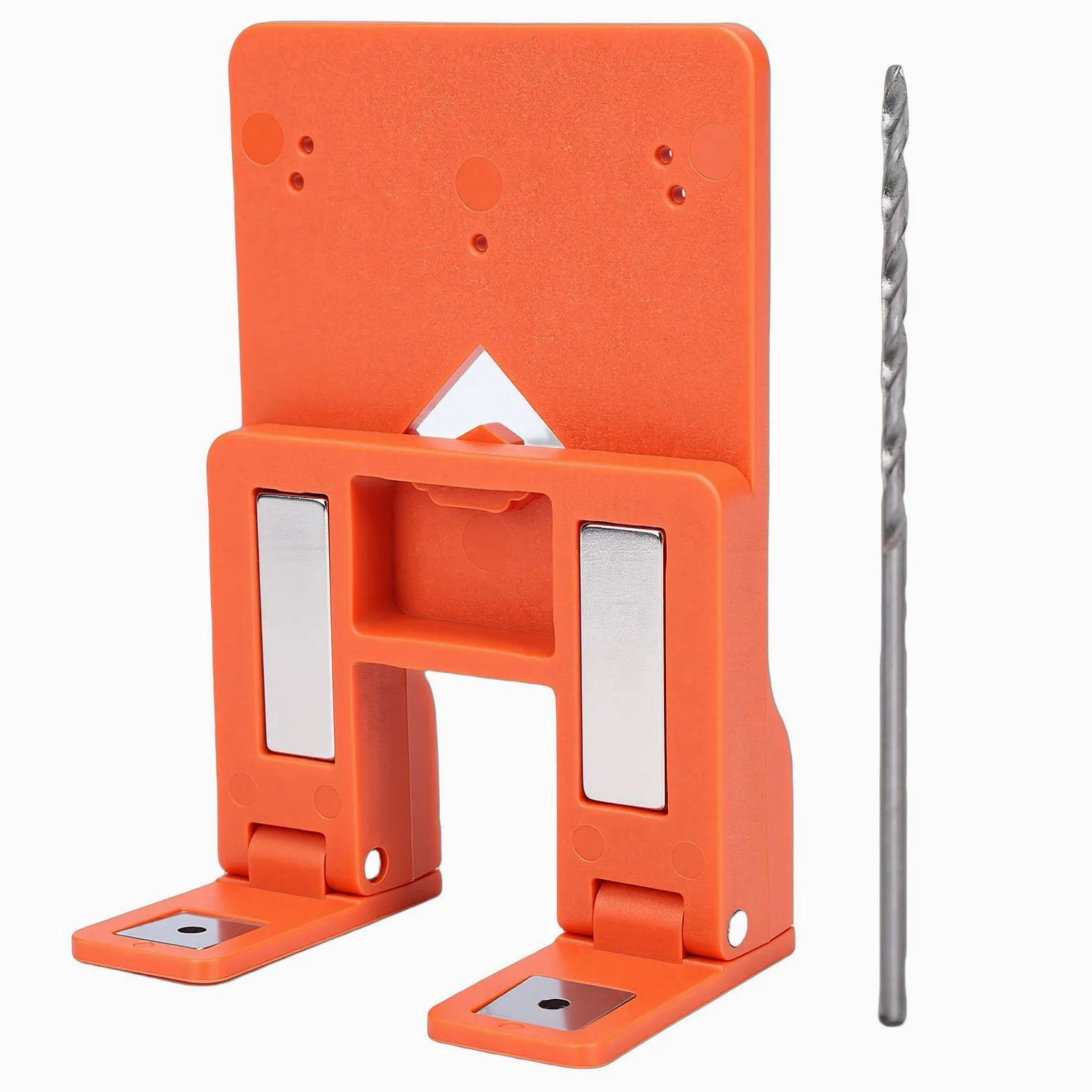 Sorandy Espaciador de Instalación de Bisagra, Placa de Bloqueo Magnético de ABS, Placa de Fijación con Broca Helicoidal de Carburo, Ideal para Bisagras de Puertas de Gabinetes, Armarios, Armarios y