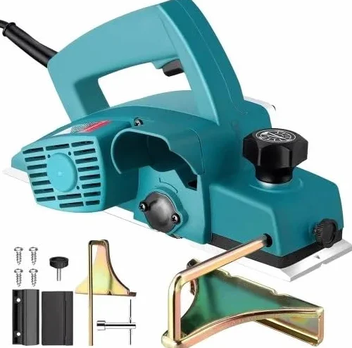 ¡Transforma tu Carpintería con Potencia y Precisión! Cepillo Carpintero Eléctrico 800W, 16500 RPM, 2mm de Profundidad – Herramienta Profesional con Guía Paralela y Llave de Tubo Incluida