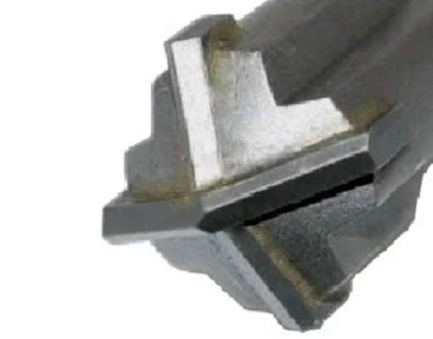 Broca para Hormigón SDS Plus 25x600 mm | filo cuádruple de carburo, doble espiral para evacuación del polvo de taladrado, largo de trabajo 540 mm, para hormigón