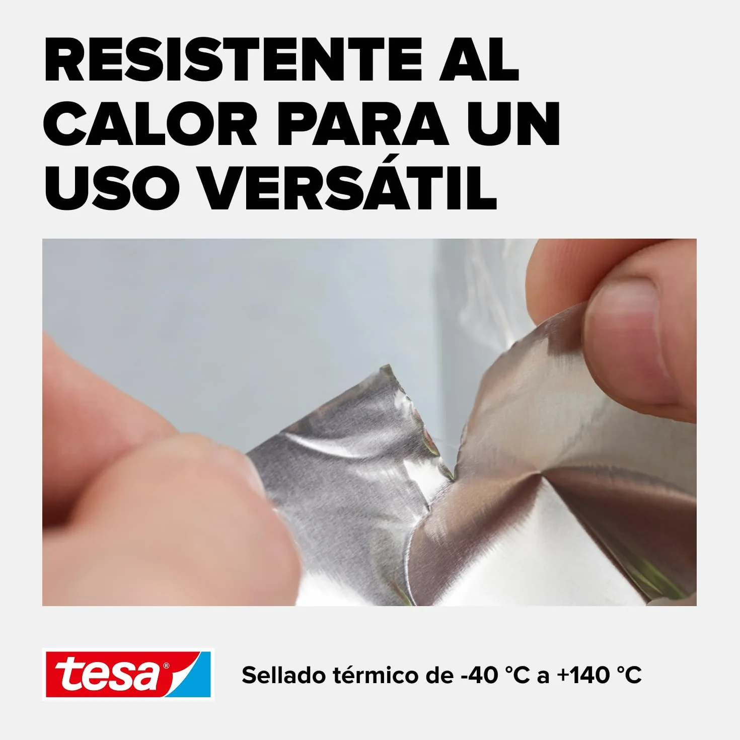 tesa 56223-00000-01-Cinta de Aluminio 50 micras-10m x 50mm, Standard, 10mx50mm