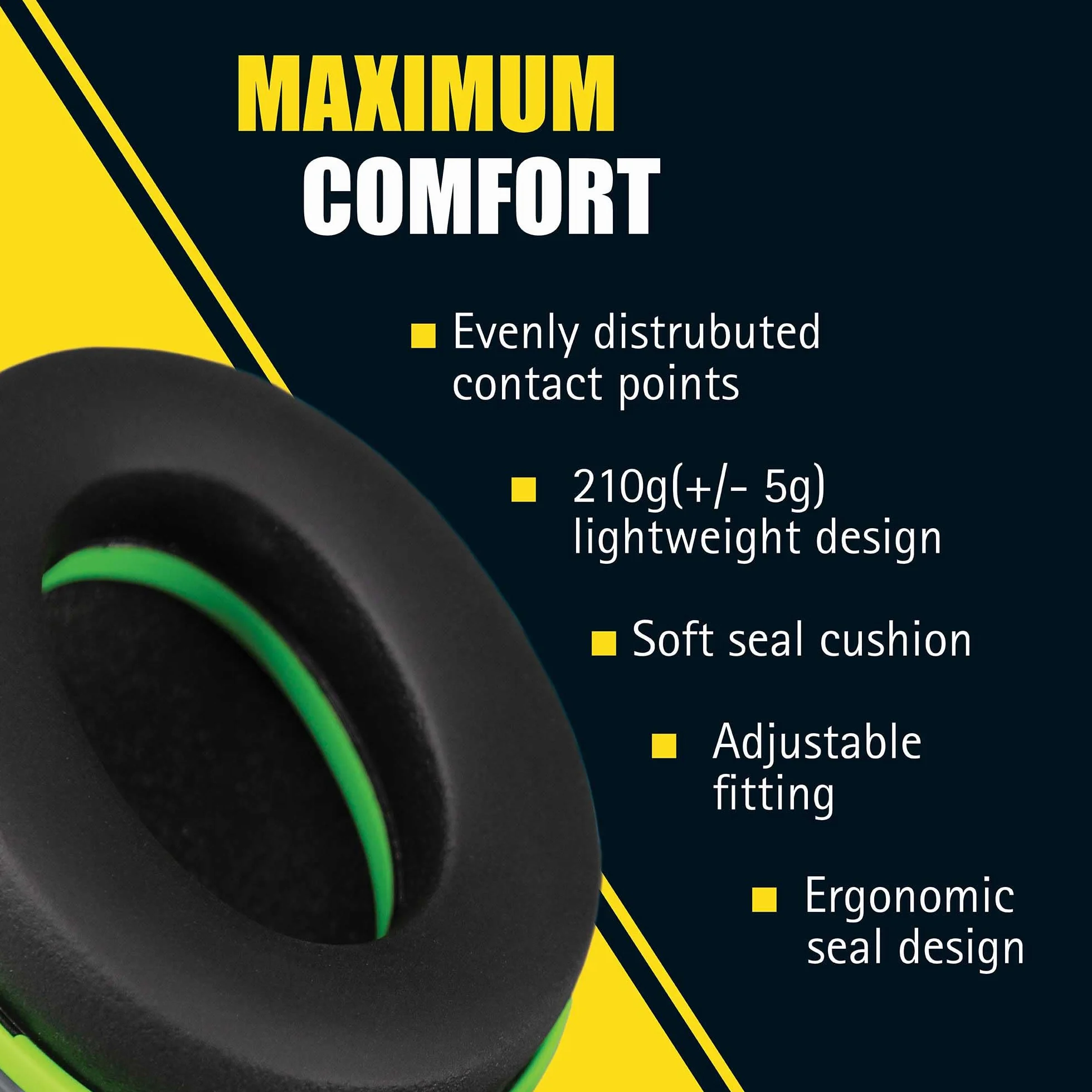JSP SONIS 1 Protectores Auditivos Ajustables - 27 dB SNR - Gris/Verde - Protección Auditiva para Adultos - Ajuste Flexible y Cómodo - Para Corte de Césped, Taladrado, Lijado y Corte - EN 352-1