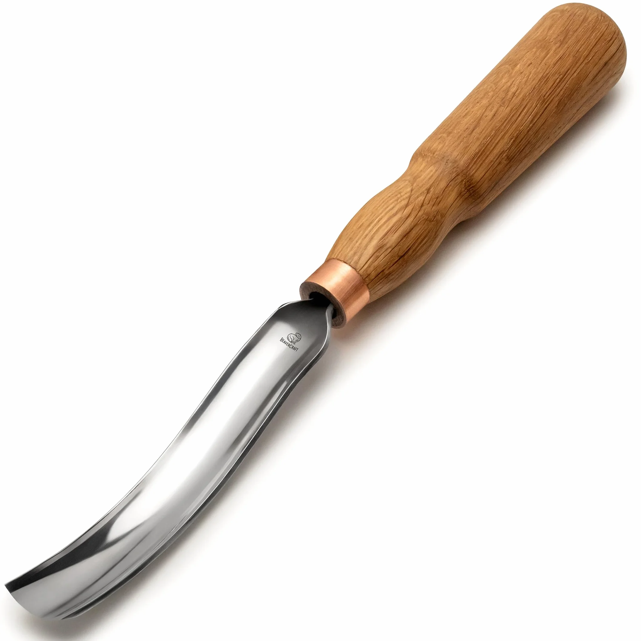 BeaverCraft Gouge Tallado Madera 7L/22 – Herramientas Tallado Cucharas, Cinceles, Gouge para Cuencos, Cincel Curvado, Cuchillo Whittling para Cucharas
