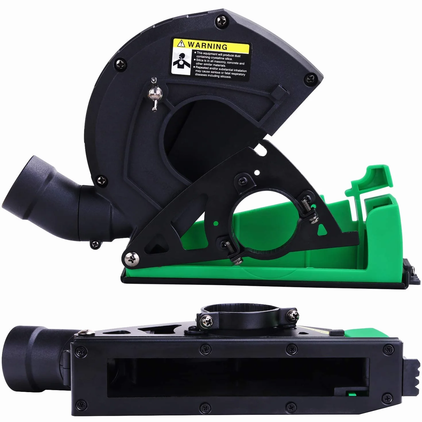 Accesorio de Guía de Corte con Aspiración, Compatible con Amoladoras y Discos de 115/125 mm, Diseño con Caperuza de Cierre Rápido Ø 125 mm