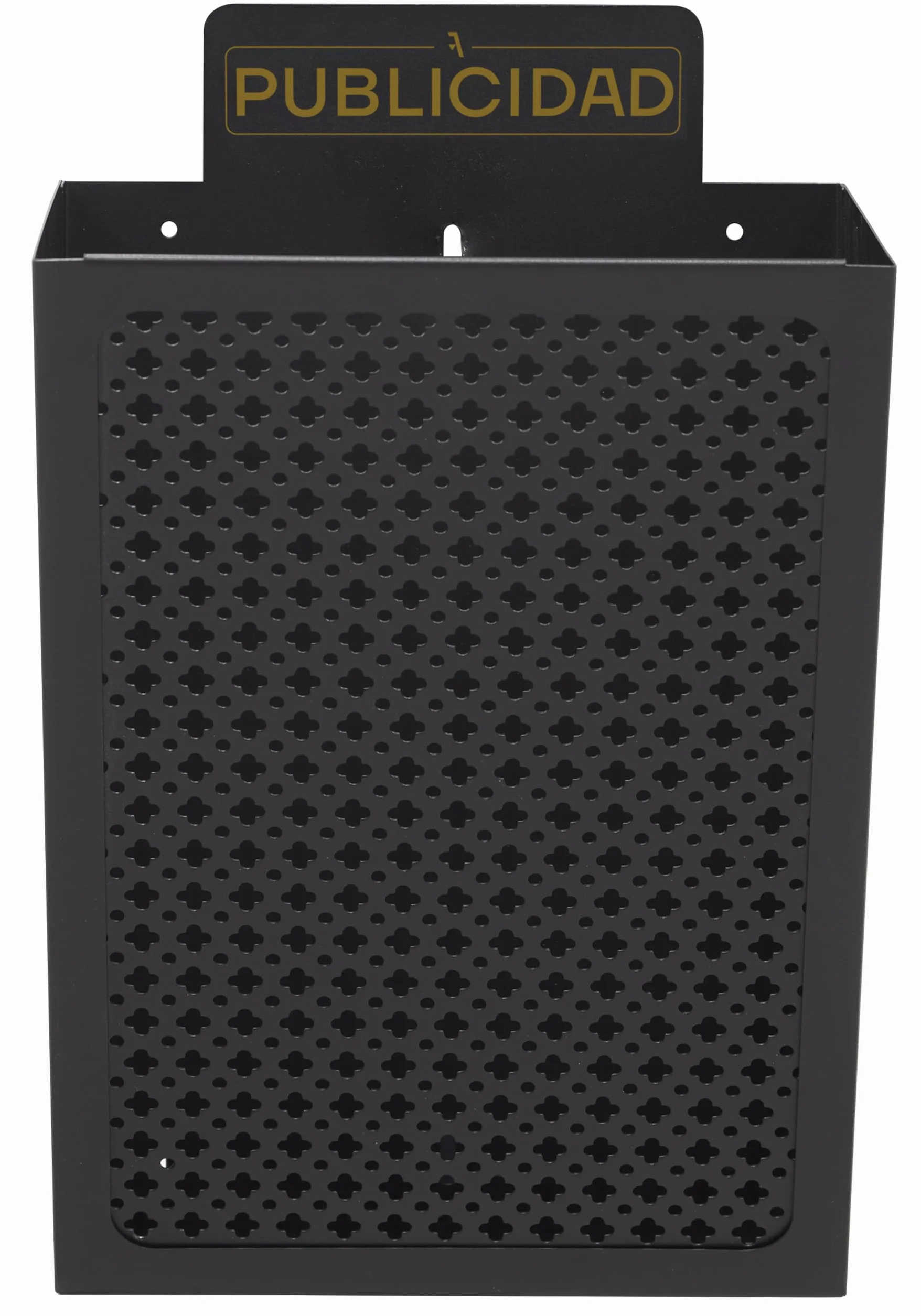 Arregui E2301 Cesta de Publicidad de Acero | 7,5 L | 30,5 x 22 x 19 cm | Negro