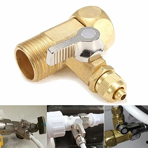 Grifo de agua de latón de 1/2 a 1/4 pulgadas, válvula de bola de alimentación RO, filtro de agua, sistema de ósmosis inversa para purificador de agua