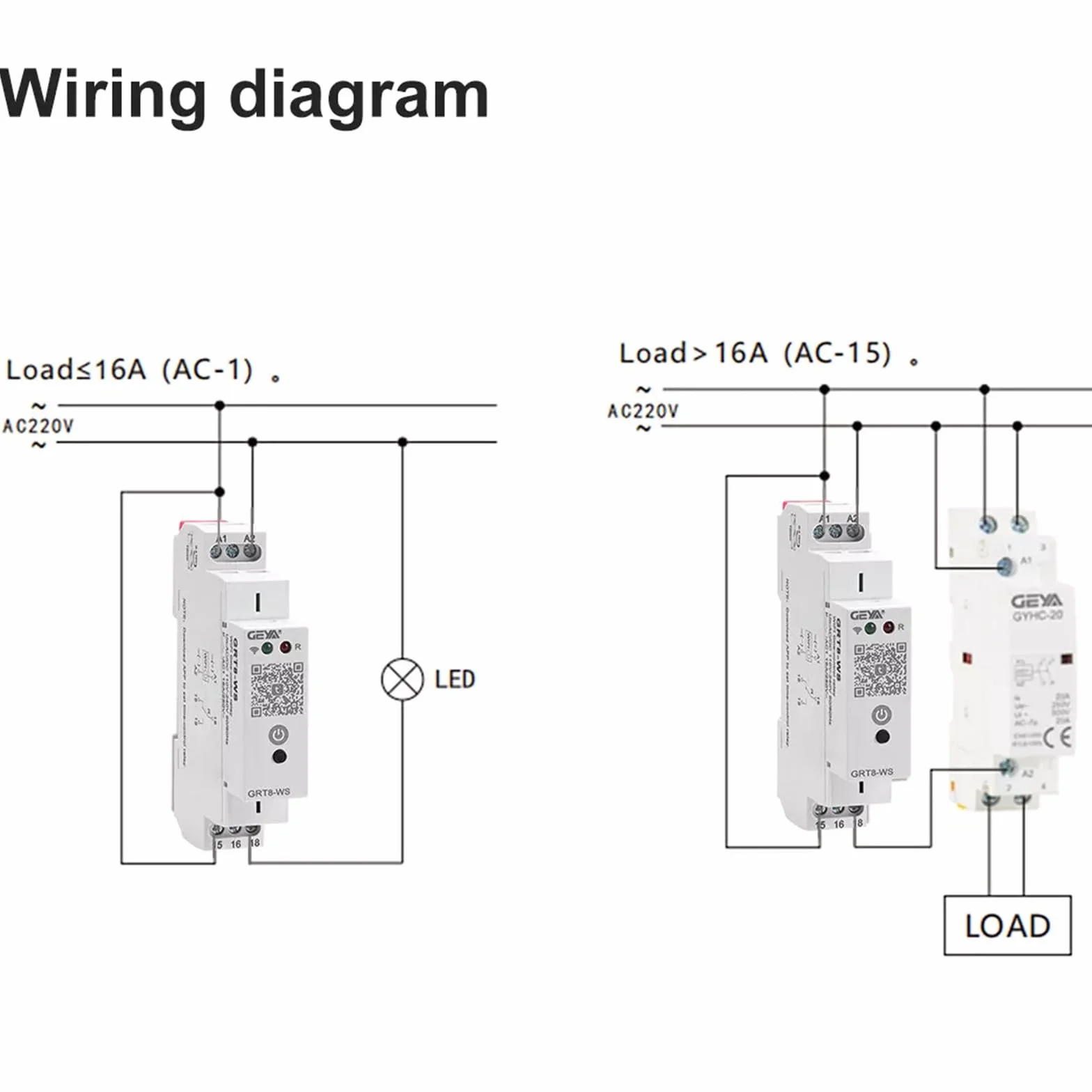 GEYA Relé de control de tiempo WiFi TUYA Interruptor de tiempo WiFi Interruptor de control remoto para el hogar inteligente 16A AC/DC110-240V