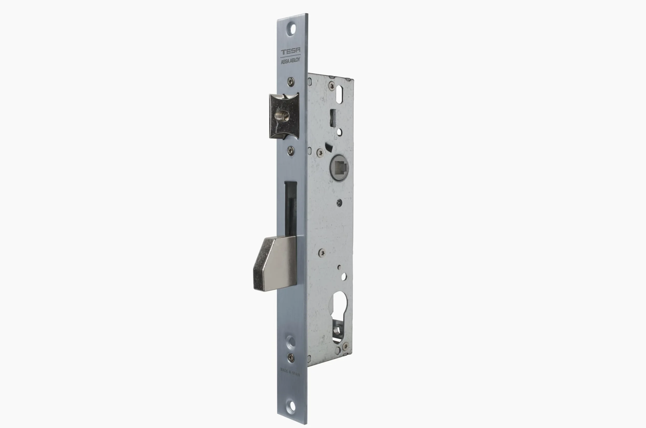 TESA 4210305NM Cerradura Monopunto De Palanca Basculante Para Perfiles metálicos, Acero Inoxidable, Entrada 30 mm 2210