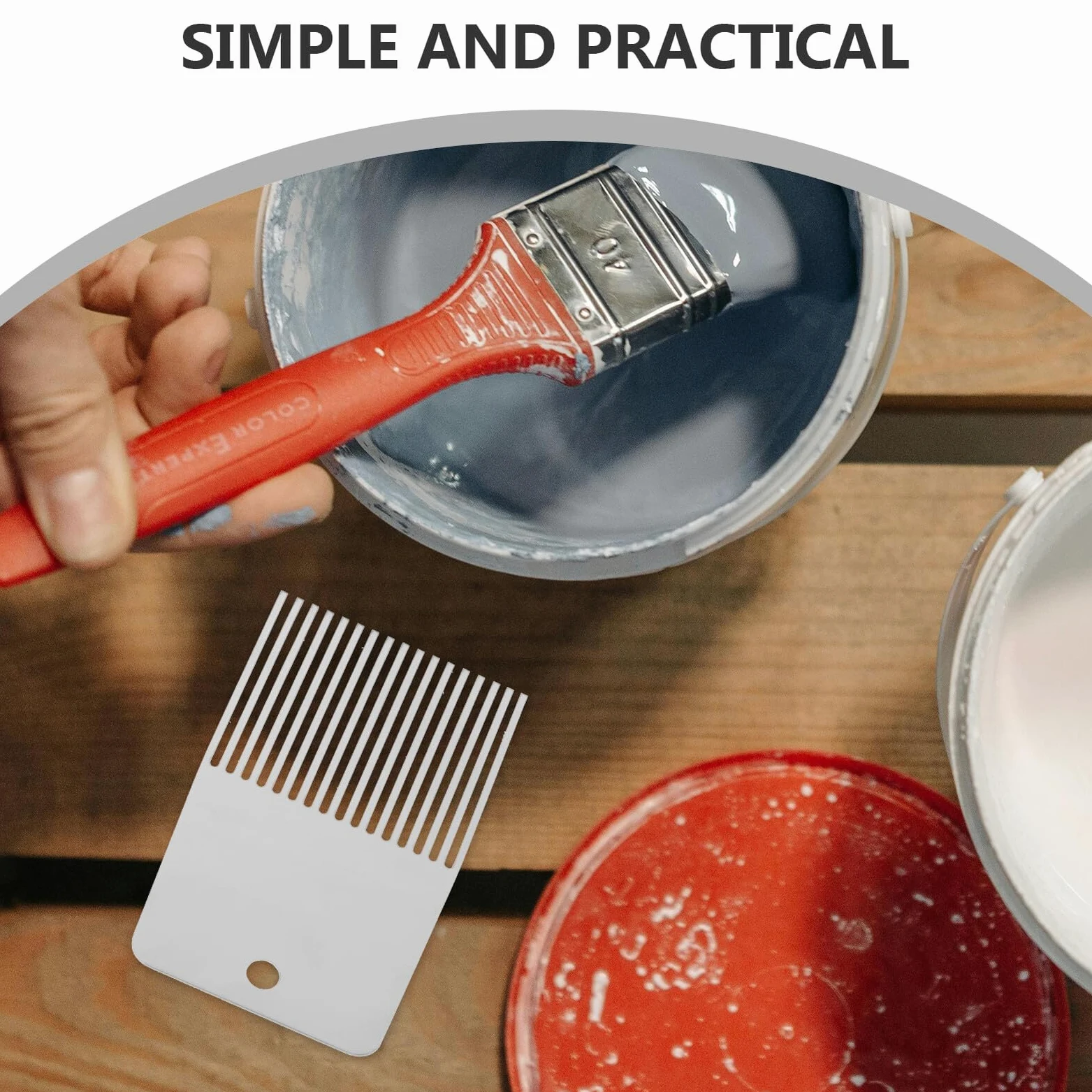 Peine Texturizado para Pintar Vetas en Paredes de Acero Inoxidable Herramienta Resistente y Precisa Kit de 4 Piezas para Proyectos de Textura y Decoración del Hogar