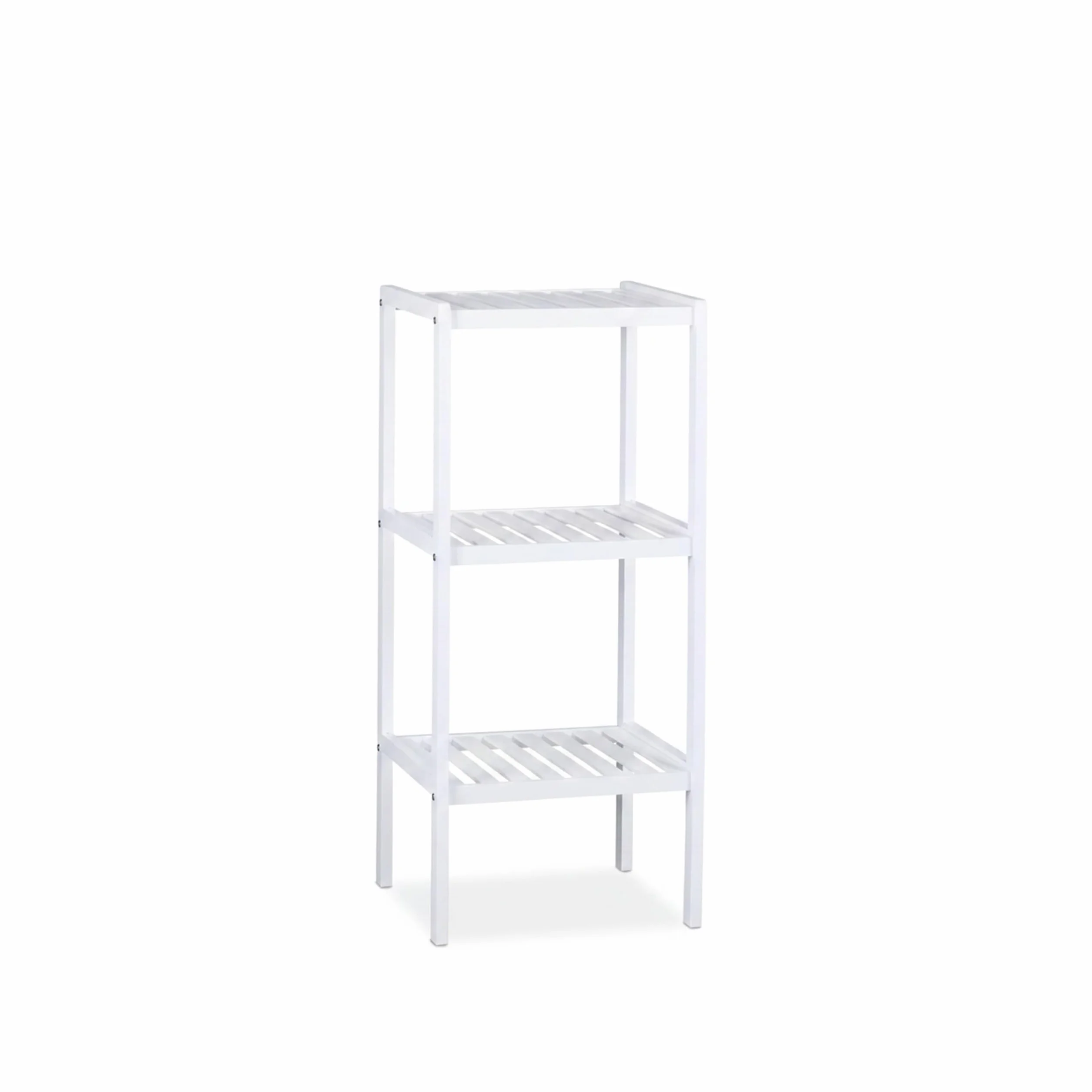 Relaxdays Estantería de bambú para baño 3 estantes 80 x 34,5 x 33 cm Blanco