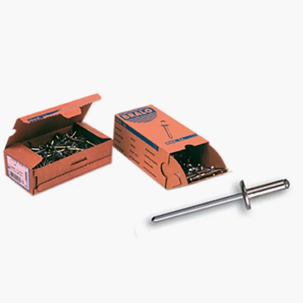 Bralo - Remache aluminio/acero cabeza ancha diámetro 4x16mm