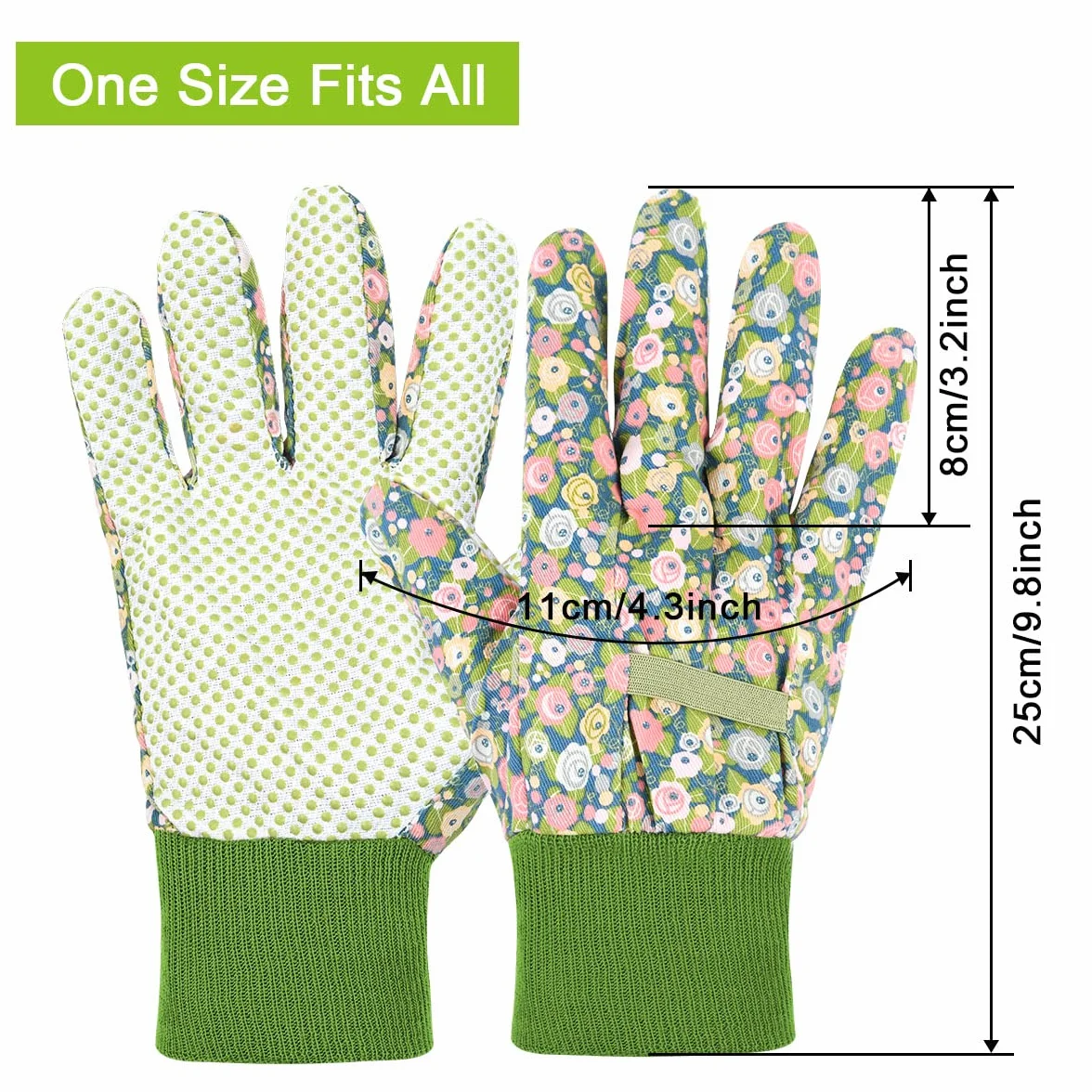Ainiv Guantes de jardinería para mujeres/damas, 2 pares de guantes de trabajo de jardín con agarre antideslizante, cómodos guantes de jardín transpirables a prueba de espinas para patio, granja, poda