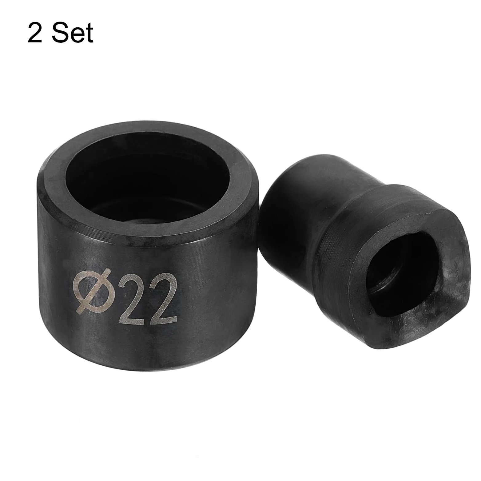 QUARKZMAN 2 Juegos de Punzón Y Matriz de Conduit de Acero Cromado de 22mm Juego de Cortador de Agujeros de Conduit Manual para Conductor de Golpe Hidráulico