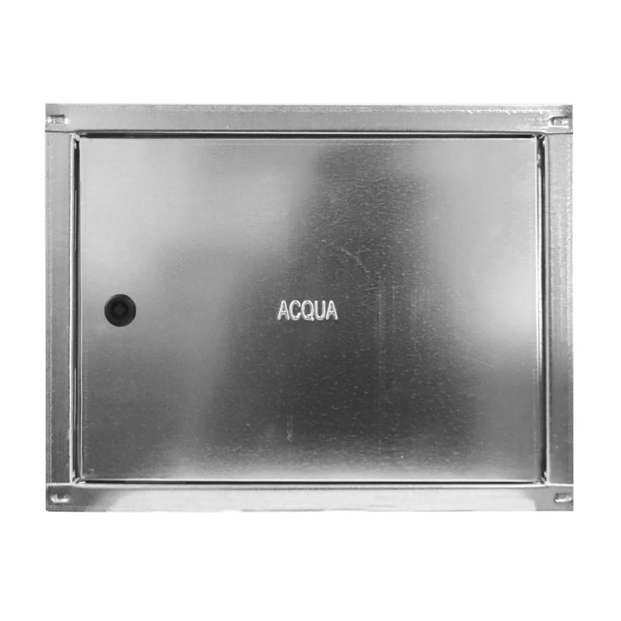 1101 Puerta galvanizada para contador de agua, con cerradura y llave cuadrada. Dimensiones 400x280 mm
