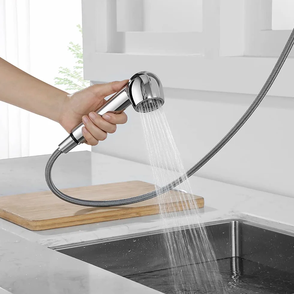 ONECE Alcachofa de Ducha para Grifo Cocina Extraible, 2 Modos Ducha de Alcachofa Cocina, Repuesto Universal de Grifería Monomando, Cromado