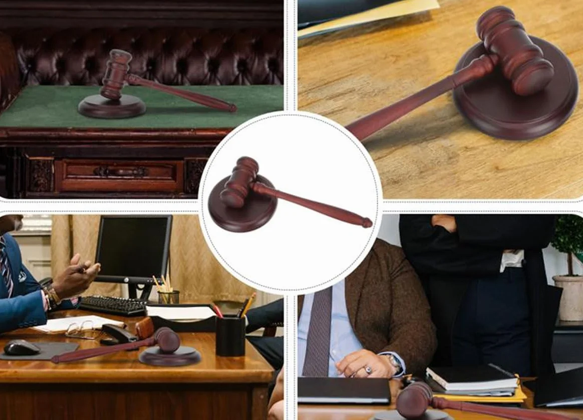 Richterhammer Holz Richter Hammer Set:Juez de madera,Subasta de madera,Mazo de juez de madera,Juego de martillo de subastas de madera,Mazo de juez y bloque,Se aplica a jueces,abogados,subastas.