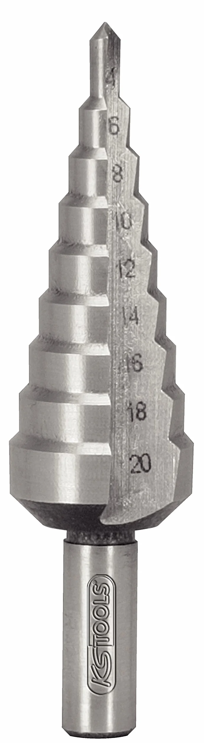 KS Tools 330.2212 - Broca escalonada para chapas (HSS, de 4 a 20 mm)