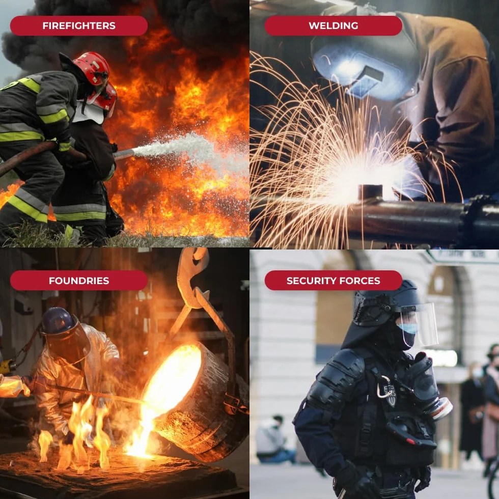 TEXFIRE Capucha Ignífuga Soldador Apta Máscaras Transpirable