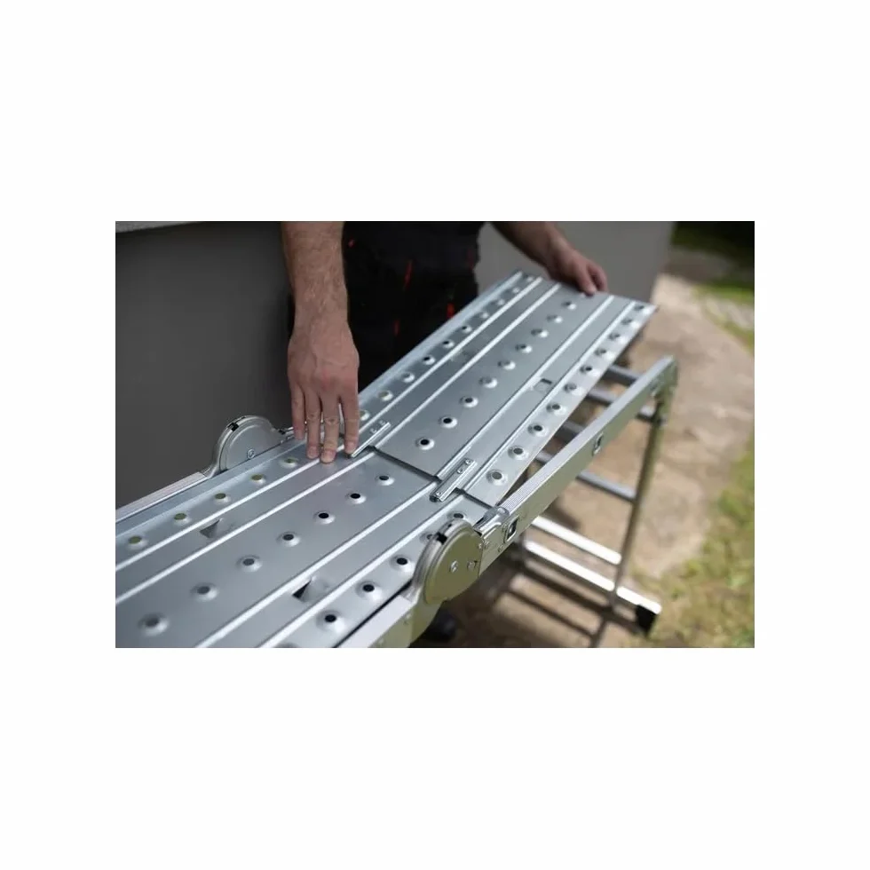 Drabest - Plataforma de Trabajo de Acero para Escalera Universal 4x3, se Transforma en Andamio - para Trabajos de Pintura, Montaje, Renovación y Jardinería, 1380x285mm, Lote de 2