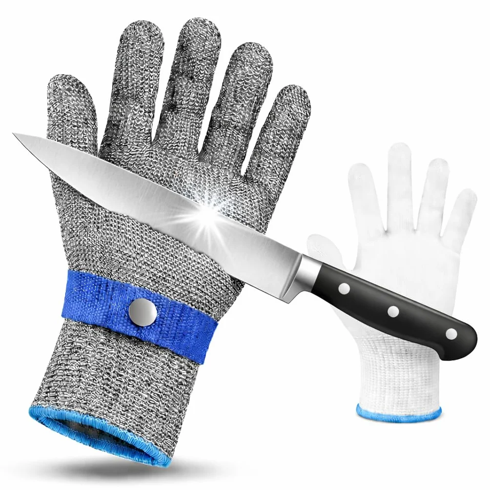 Guantes anticorte cocina ANSI A9 CE EN 388 2016 2 4 4 X F protección palma dorso dedos muñeca XL