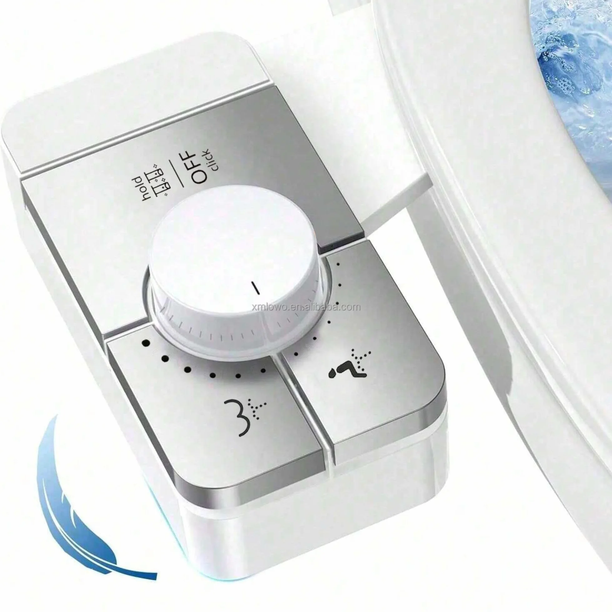 Bidé para WC No Eléctrico - Boquilla Dual de Autolimpieza para Lavado Frontal y Trasero, Accesorio Bide de Fácil Instalación Asiento de Inodoro Rociador de Agua Fria con Presion Ajustable