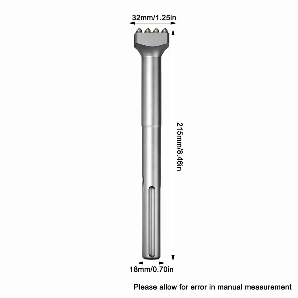 Cabezal de buje de hormigón, 16 dientes, broca de cincel de martillo giratorio, cabezal de buje de hormigón, cincel de broca de martillo de casquillo para losa, puente, pared, cincel de pavimento de