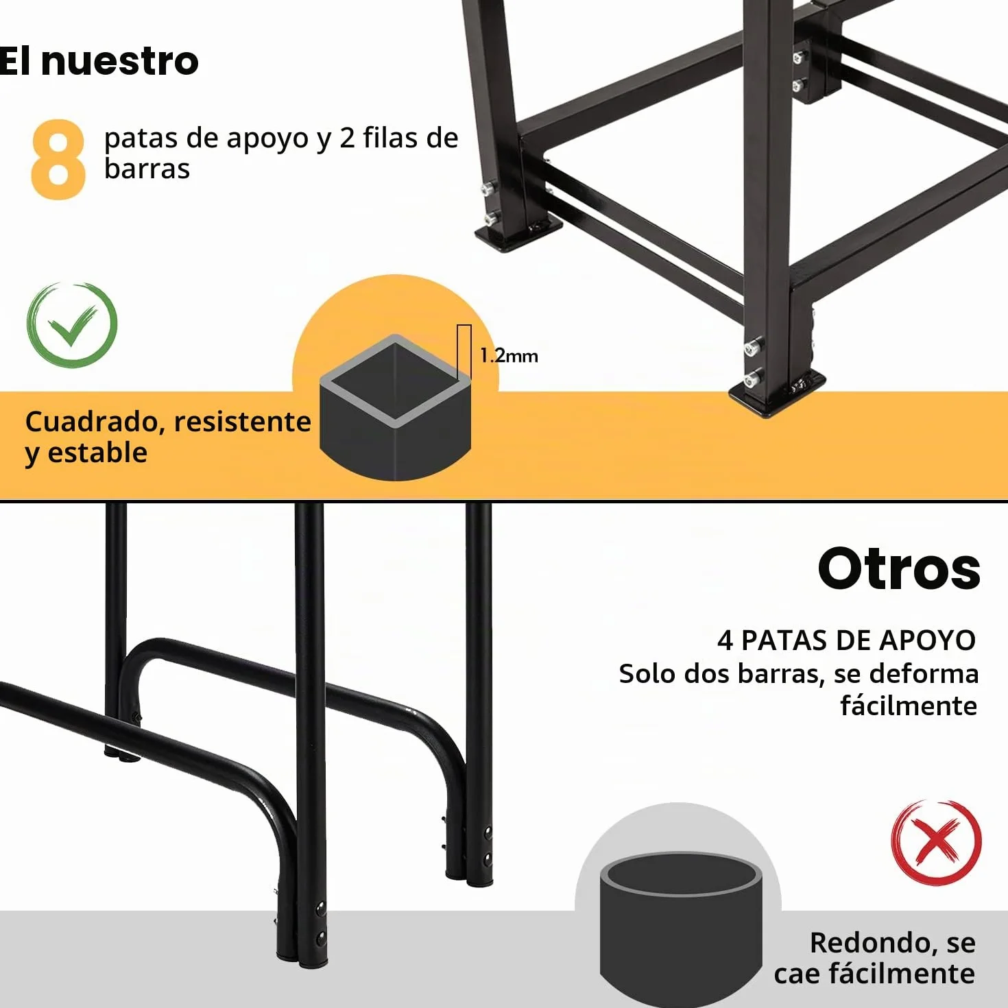 NALONE Estante de leña para exteriores con cubierta y bolsa de transporte, estante de soporte cuadrado resistente con cubierta impermeable para chimeneas, hogueras (Negro 4FT)